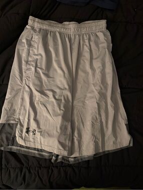 Under Armour Light Gray Performance Training Shorts